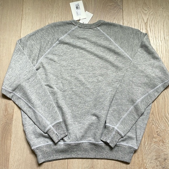 NWT The Great. College Sweatshirt with Rodeo Graphic Soft Heather Grey. Size 0. - Picture 5 of 7